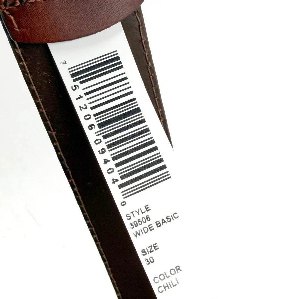 Allen Edmonds Wide Basic Leather Belt Chili Brown Italian Calfskin Mens Sz 30
